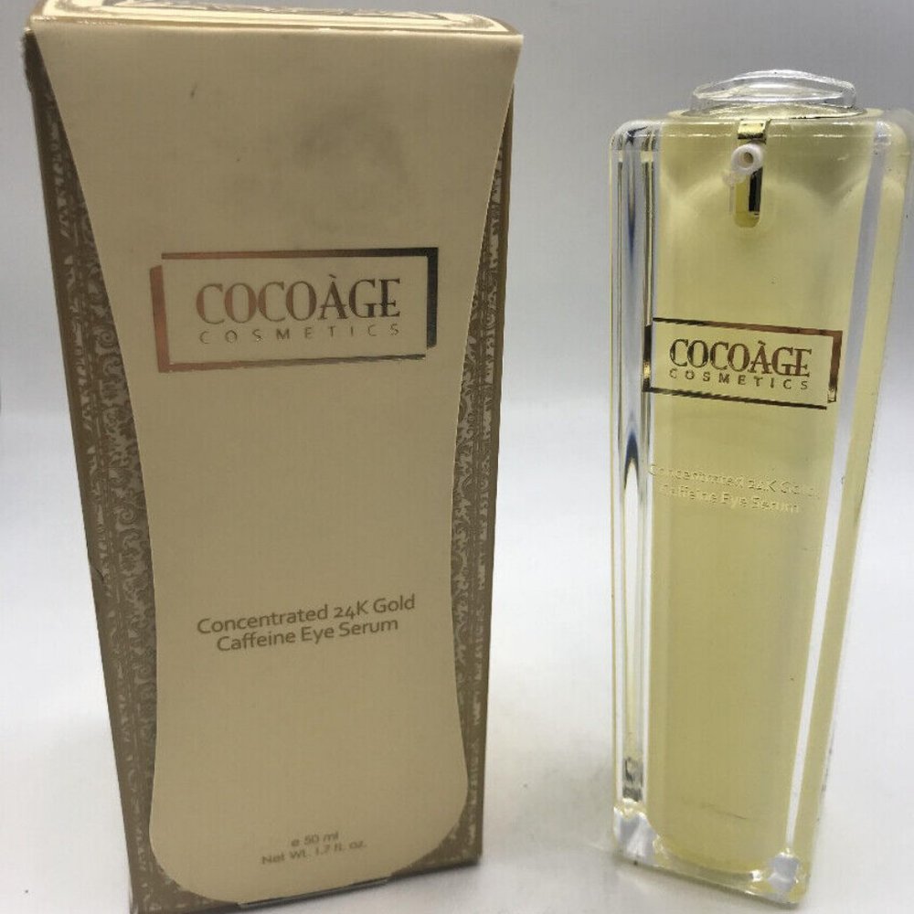 COCOAGE CONCENTRATED 24K GOLD CAFFEINE EYE SERUM-1.7 oz / 50 ml-BRAND NEW-SEALED
